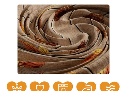 XCHI Fall Squirrel Pumpkin Rectangle Tablecloth Decorations 60x84 Inch