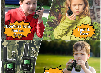 Walkie Talkies for Kids Toys for Boys Aged 5+ Outdoor Toys 2 Way Radio 22 Channel 3 Miles Range for Camp Hunt Adventure Game Birthday 6 7 8 9 10 Year Old Boys Gifts (Green)