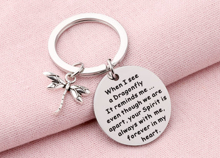 PENQI Dragonfly Memorial Gift - Dragonfly Keychain Reminder of Loved One