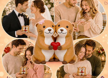 SUTIMAS Otter Valentines Day, for Girlfriend, Couple Figurine
