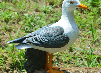 Real Seagull Figurine,Garden Bird Resin Statue Ornaments,Seagull Décor