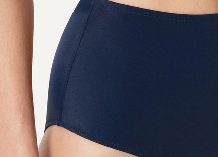Amazon Essentials Women's High Waist Swim Bottom, Navy, Small