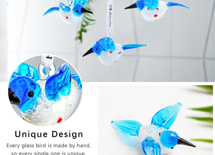 Blown Glass Hummingbird Ornament for Tree