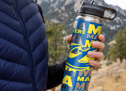 Rico Industries NCAA Maine Maritime Mariners Standard 22oz Stainless Steel Tumbler with Lid - Great For Coffee, Tea, Water or Cocktails