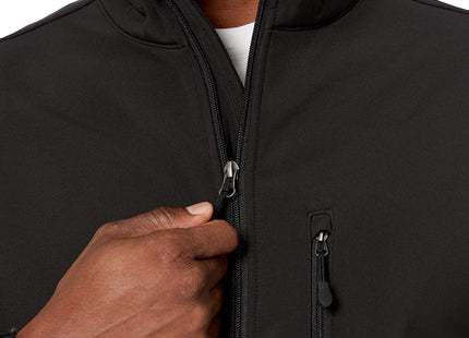 Amazon Essentials Men's Water-Resistant Softshell Jacket, Black, Large