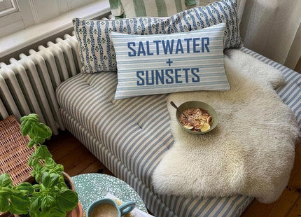 SkyCozy Blue Coastal Beach 12x20 Pillow Cover, Coastal Home Room Decor