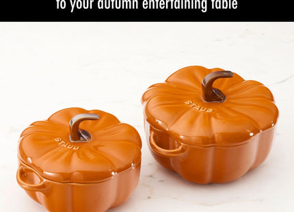 Staub Ceramic 16-oz Petite Pumpkin Cocotte - Burnt Orange