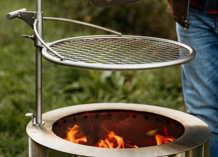 Breeo Outpost Grill 19 - Campfire Grill Grate, Stainless Steel, USA Made