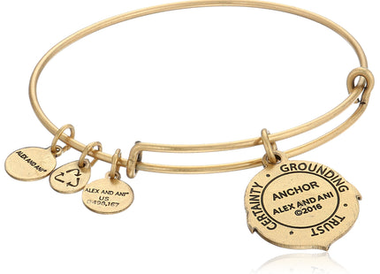 Alex and Ani Anchor II Expandable Rafaelian Gold Bangle Bracelet