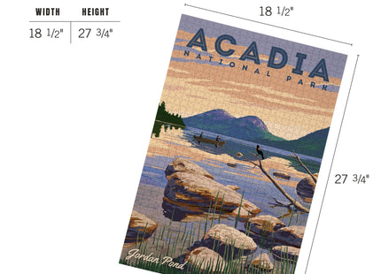 Lantern Press Acadia National Park Jordan Pond Puzzle, 1000 Pieces