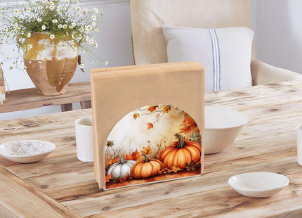 ALAZA Fall Pumpkin Autumn Leavese Napkin Holder