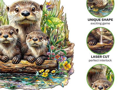 Jigfoxy Wooden Puzzles for Adults, Otter Wood Puzzles Adult