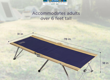 BYER OF MAINE Easy Cot, 330 lb, Extra Large Folding Cot, Bed for Adults