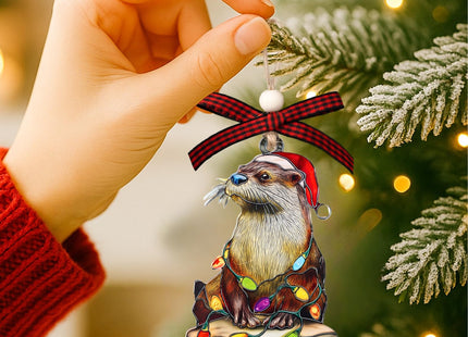 Otter Ornament - Otter Ornaments for Christmas Tree - Otters Gifts for Women, Girls, Kids - Cute Animal Lover Gift - Acrylic Christmas Ornament 2025