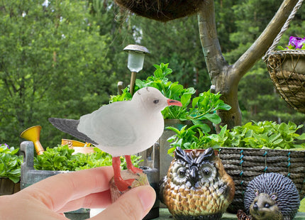 STOBOK Nautical Seagull Statue Miniature Seagull Figure Figurine Home Decor Accent for Office Living Room Bedroom Cafe Restaurant Car 3.54 X 2.75 X 1.18 in