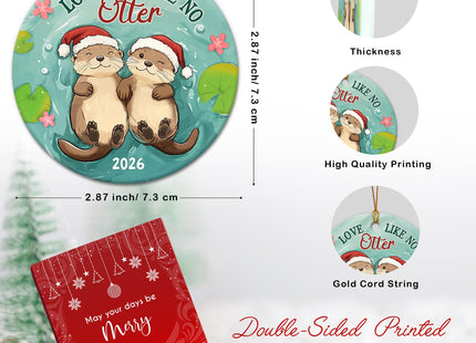 Otter Couple Christmas Ornament 2026 - Couple Gifts for Him & Her