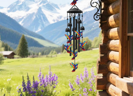 Hummingbird Wind Chimes for Outside,Metal Chime,Hummingbird Gifts for Women