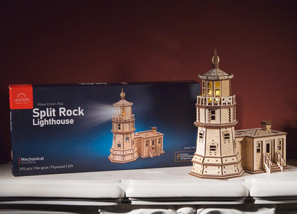 UGEARS Split Rock Lighthouse 3D Wooden Puzzles for Adults – Wooden Model