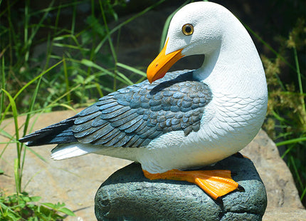 Teaeeno Real Seagull Decoration,Seagull Statue Outdoor Decoration,Seabird Decoration,Seagull Figurine Coastal Garden Decor,Bird Statue Nautical Beach Sculpture,Perfect for Home Garden,Terrace,Yard Art