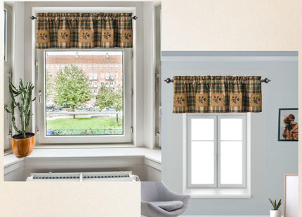 Scotch Pine Pinecone Curtain Valance 60" by 14"