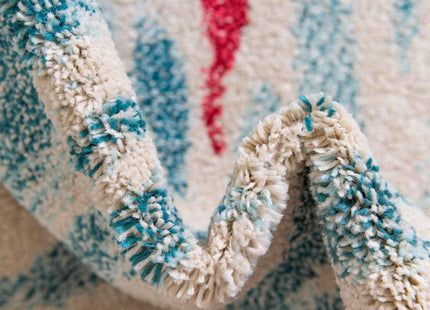 Unique Loom Positano Collection Coastal Modern Bright Colors Fish Beige Area Rug (7' x 10')