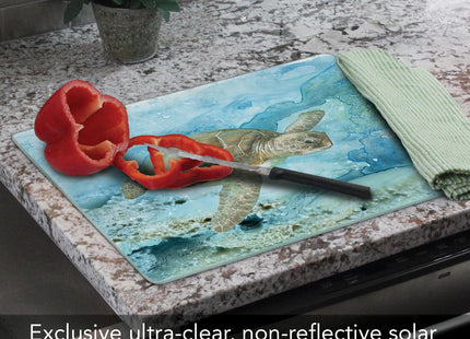 CounterArt Sea Turtle Sealife 3mm Tempered Glass Cutting Board