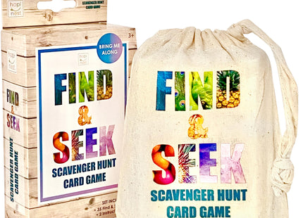 Hapinest Find and Seek Scavenger Hunt Card Game, Indoor Outdoor Activities for Kids Toddler & Family, Beach Camping Travel Car Games for Road Trips, Kids Scavenger Hunt Game Age 3 4 5 6 Years Old & Up