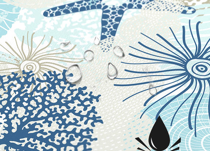 Beach Ocean Themed Shower Curtain 60x72 for Cute Nautical Bathroom Decor