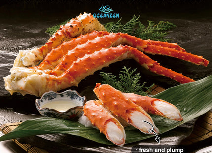 OCEANZEN Alaskan Red King Crab Legs | Wild-Caught | Fully Cooked (4 LBS)