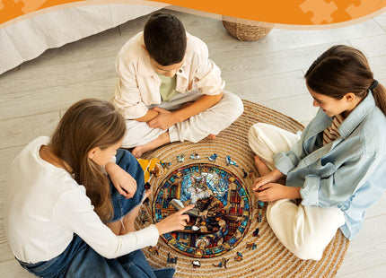 Wooden Puzzles for Adults, Maine Cat Library Wood Puzzles Adult, Unique Animal Shaped Wooden Jigsaw Puzzle, Creative Birthday Gifts for Friends/Family/Puzzle Lovers, Home Decor(M-11.4 * 11.4in 200pcs)