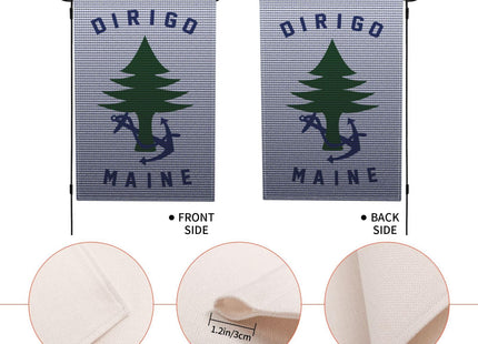Ensign Of Maine Knitting Effect Garden Flags for Outside 12x18 Inch Double Sided Durable Spring Summer Garden Flag Patio Banner Home Lawn Decor Flag