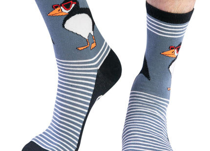 Lazy One Men and Women's Funny Socks, Gag Gifts For Men (Stud Puffin, Men)