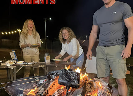 CASTIVO Mountain Pie Maker Cast Iron, Campfire Pie Iron, Hobo Pie Maker for Camping, 2-Pack