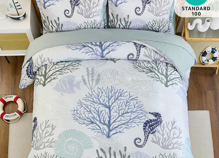 Comforter Set Full Size Coastal Beach Theme Bedding Set,7 Pieces