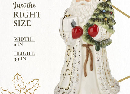 Spode Christmas Tree Santa & Reindeer Salt & Pepper Set, Set of 2