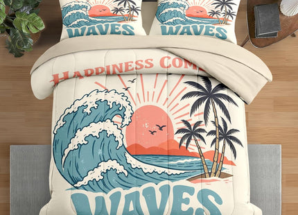 Pamnest Queen Comforter Set with Sheets, 7 Pieces Summer Beach Bedding