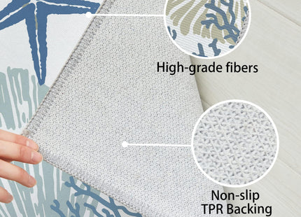 Tritard 4x6 Coastal Area Rug for Entryway, Living Room, Bedroom, Blue