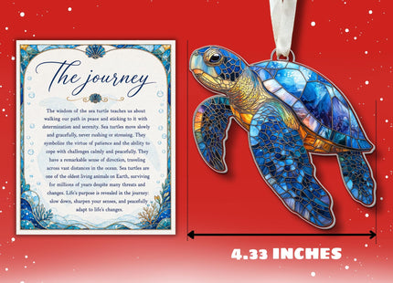 Turtle Ornaments - Beach Ornaments for Christmas Tree - Sea Turtle Gifts