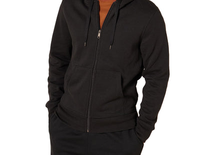 Amazon Essentials Men's Full-Zip Hooded Fleece Sweatshirt, Black, X-Large