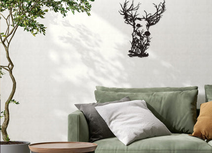 Xedatric Deer Head Metal Wall Art Wildlife Hunting Lodge Decor