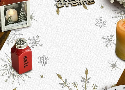 FreeNook Snowflake Christmas Table Runner, Chriatmas Decorations,13x72 Inch