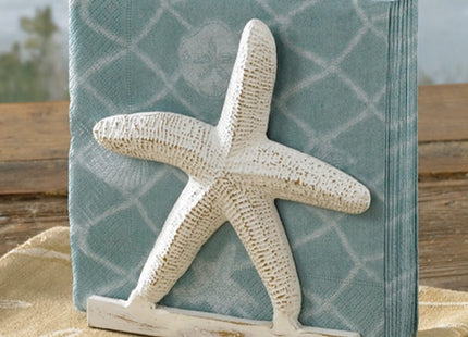 Park Designs Starfish Napkin Holder, White Iron
