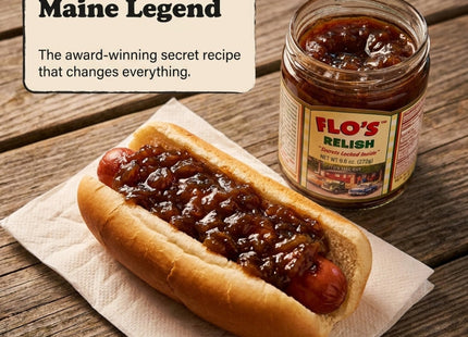 Flo's Hot Dog Relish - Original Homemade Secret Recipe - Two 9.6 Ounce Jars