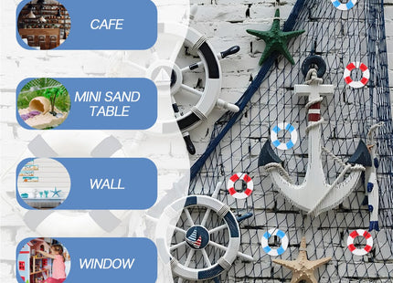 BESTOYARD 50Pcs Miniature Resin Nautical Life Ring