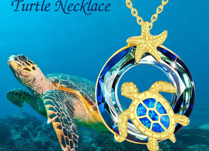 POTOPYY Gold Turtle Necklace for Women Sea Turtles Gifts Turtle Pendant