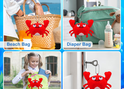 12Pack Plush Crab Lobster Toy Soft Stuffed Crab Hanging Ornaments