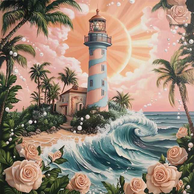 Reluohuo Diamond Painting Kits for Adults Lighthouse, Diamond Art Kits for Beginners, 5D DIY Full Drill Gem Art Crafts for Home Wall Decor, 12x12 Inch