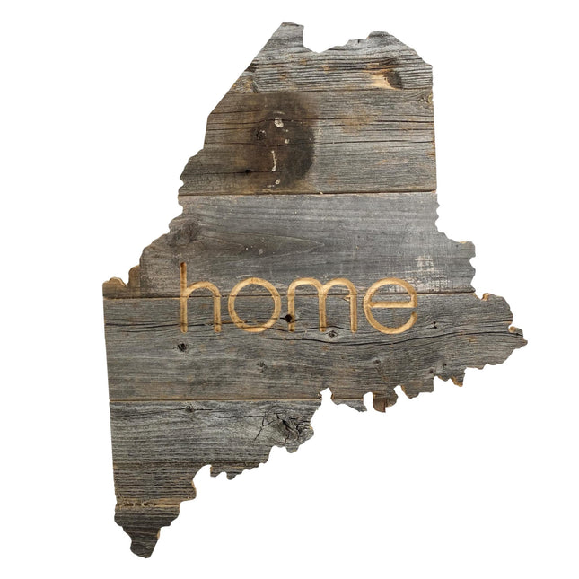 BARNWOODUSA Maine Rustic Farmhouse Wood State Sign Wall Home Decor Makes a