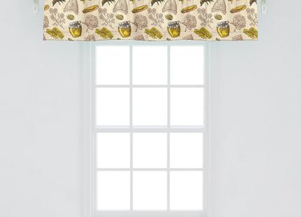 Lunarable Marine Window Valance Pack of 2, Hand Sketched Nautical Underwater Ornament of Scallops on Beige Background, Rod Pocket Curtain Valances for Kitchen Bedroom, 54" X 12", Beige Grey