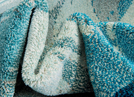 Unique Loom Positano Collection Coastal Modern Fish Light Blue Area Rug (5' x 8')